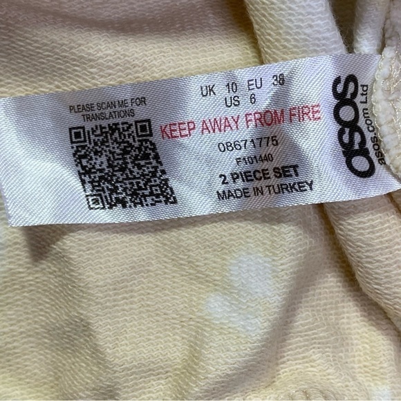 ASOS DESIGN (Set) Tie Dye Sweatshirt & Jogger Set, Butter/White, Size 6
K - Picture 11 of 16